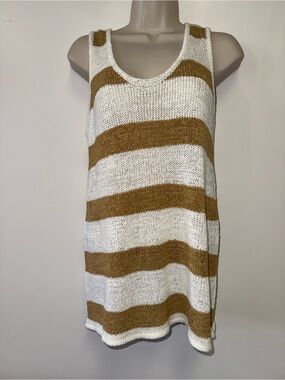 Staccato (Small) Neutral Striped Knit Tank Top